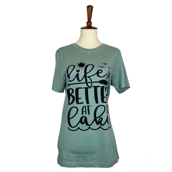 Mint Green ‘Life is Better at the Lake’ Graphic Tee - Picture 8 of 14